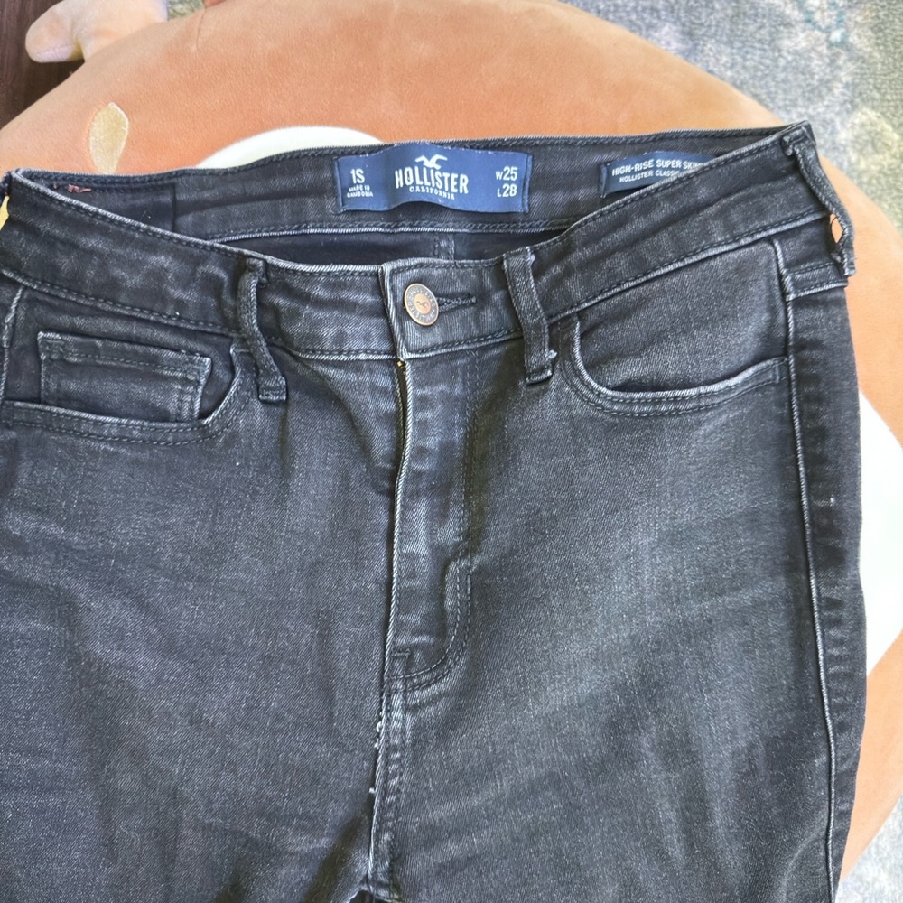 Hollister Women's High Rise Super Skinny Jeans - Black